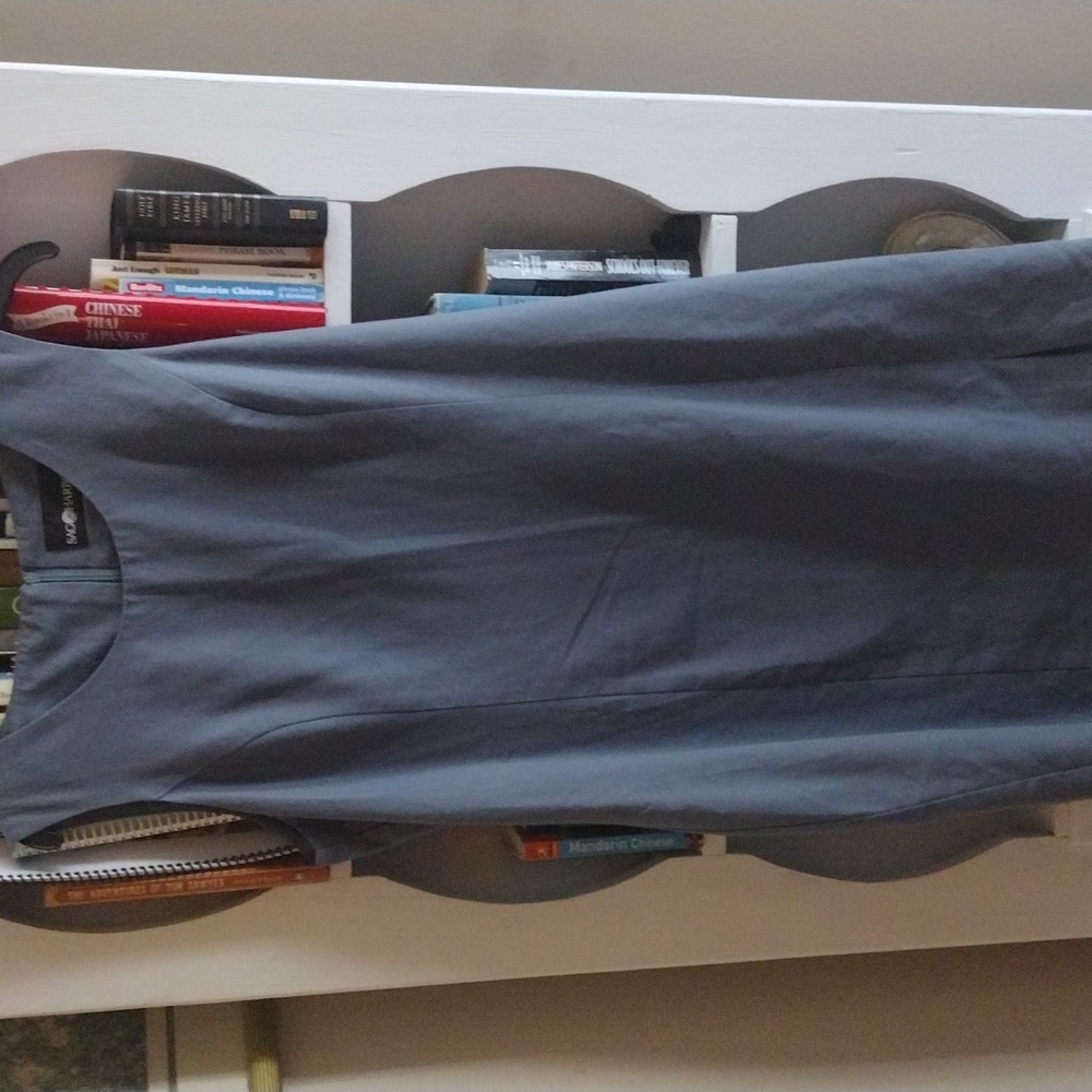 Women's blue grey lined dress